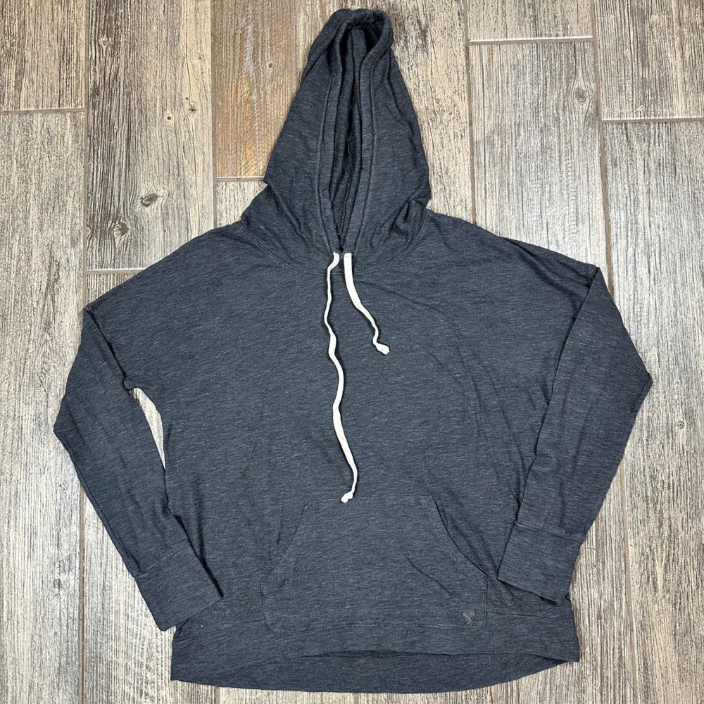 American Eagle Outfitters Favorite Tee Hoodie Gray M Long Sleeve Pocket